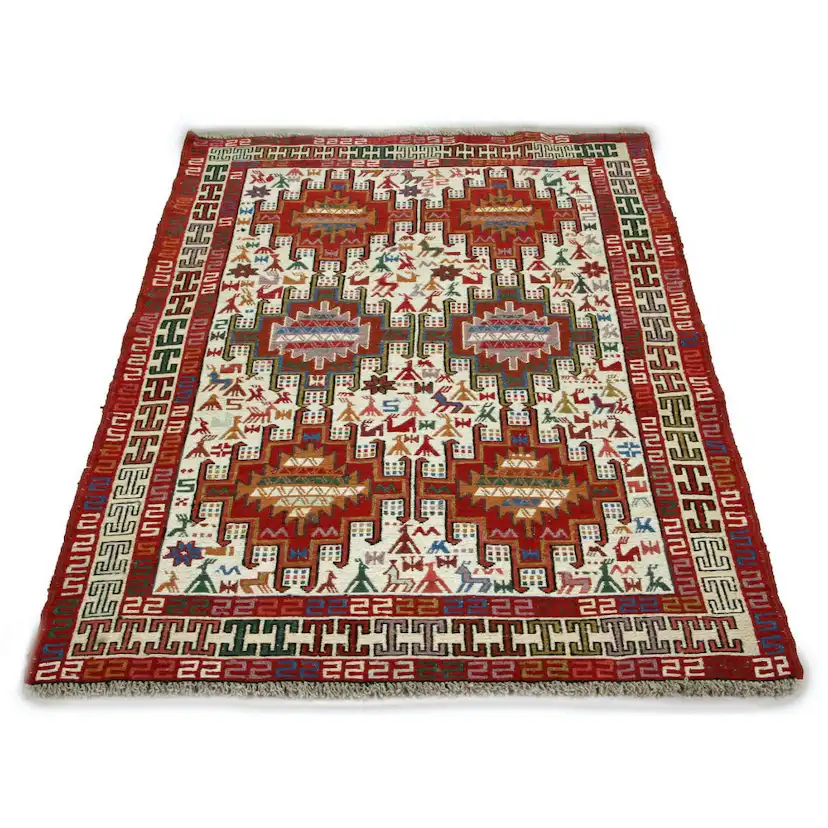 Persisk Matta Arkiio Varni Ardebil Kelim 105x151