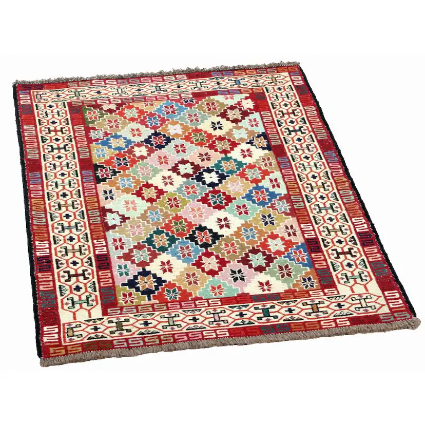 Persisk Matta Arkiio Varni Ardebil Kelim Flerfärgad 110x142