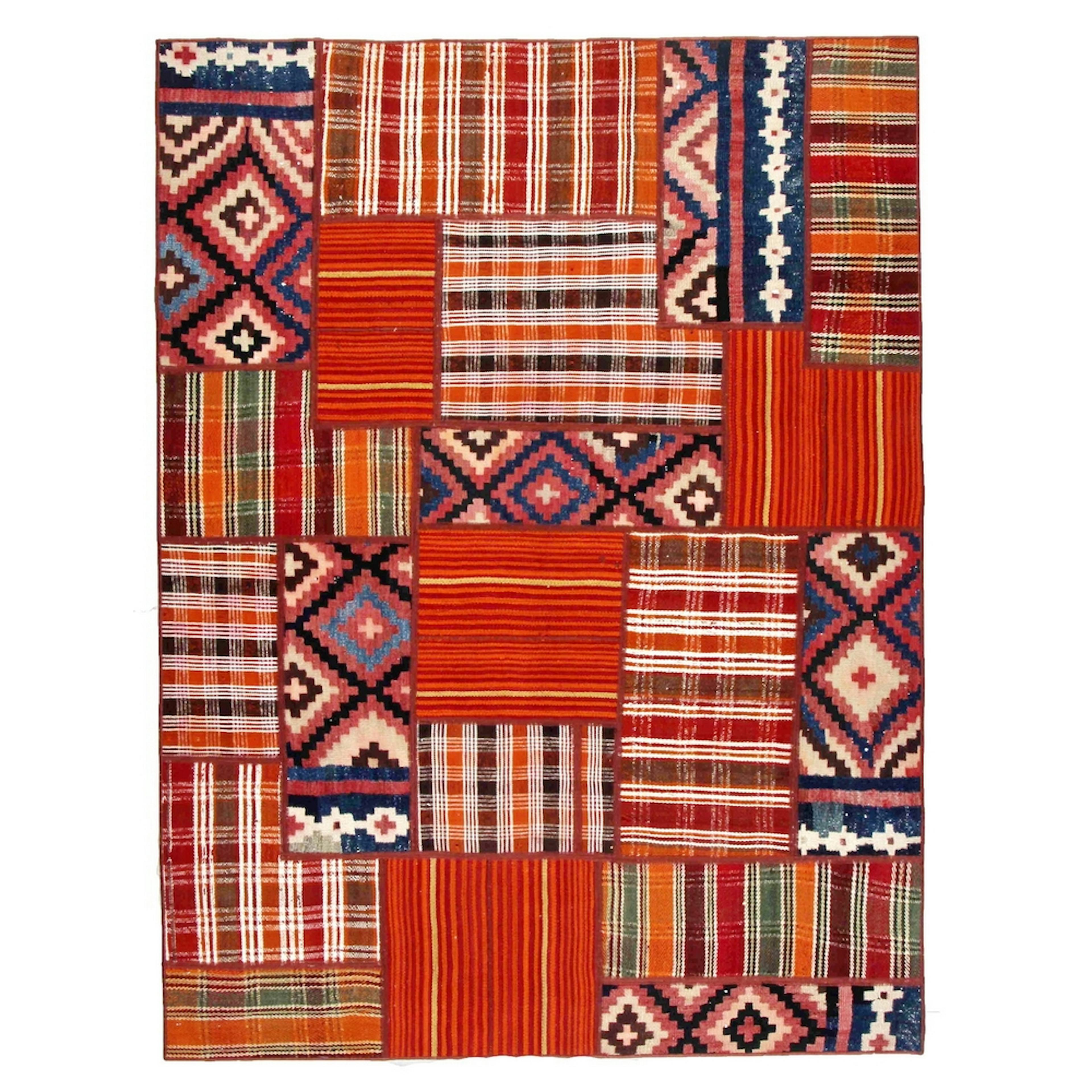 Persisk Patchworkmatta Arkiio 752102 Kelim Flerfärgad 153x206