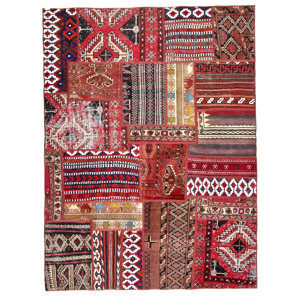 Persisk Patchworkmatta Arkiio Kelim Flerfärgad 148x200