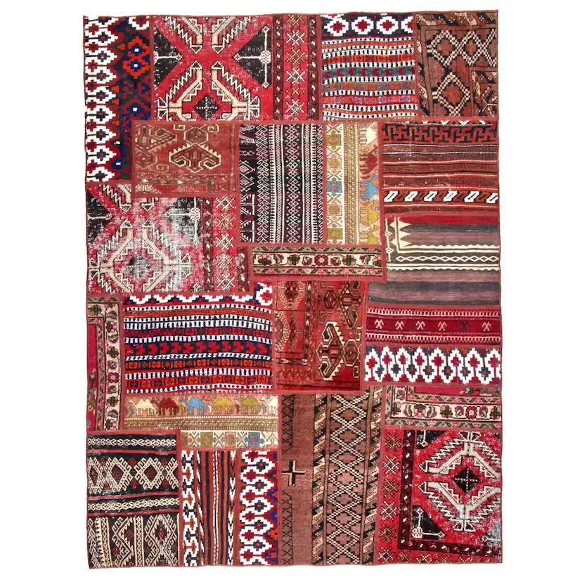 Persisk Patchworkmatta Arkiio Kelim Flerfärgad 148x200