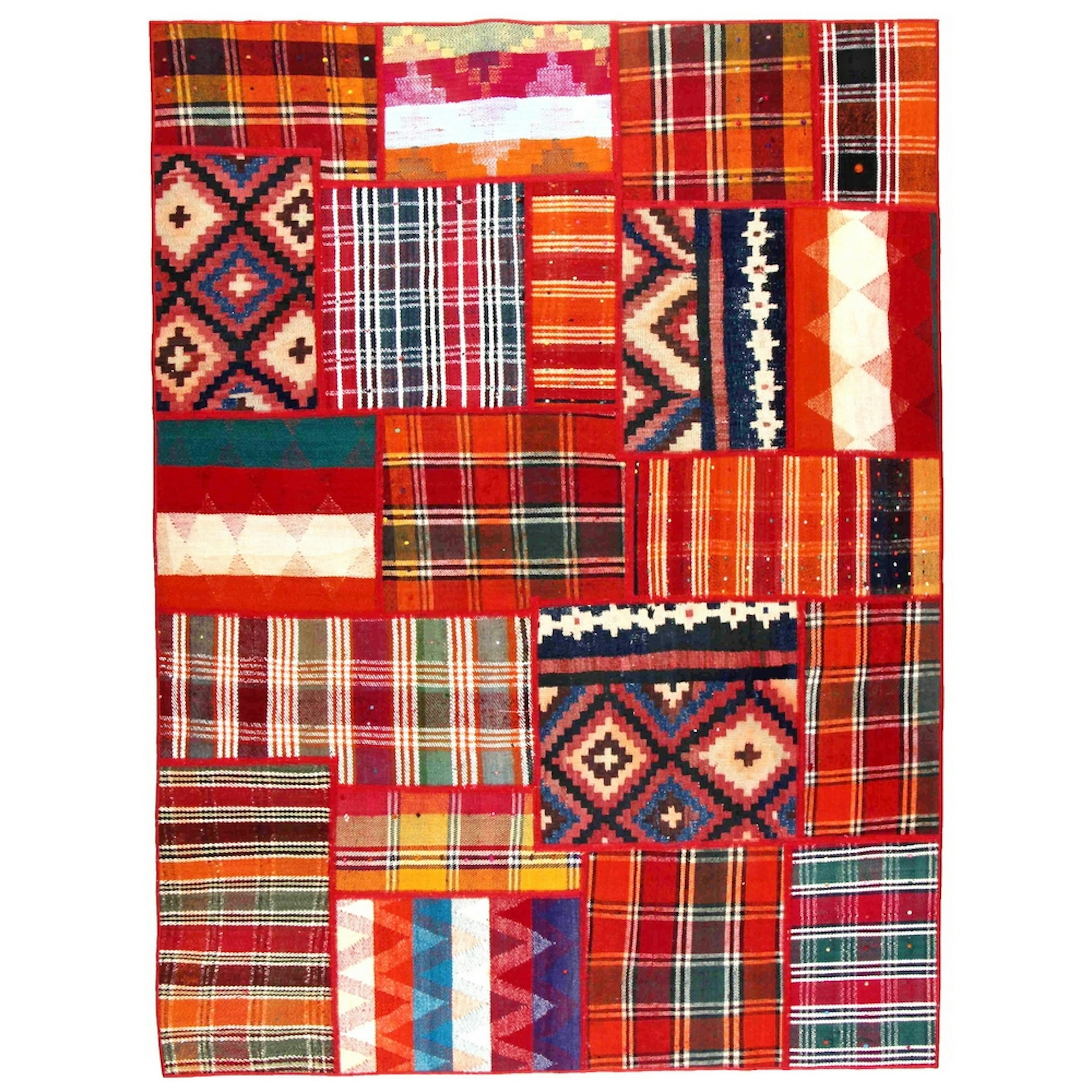 Persisk Patchworkmatta Arkiio 752113 Kelim Flerfärgad 153x206