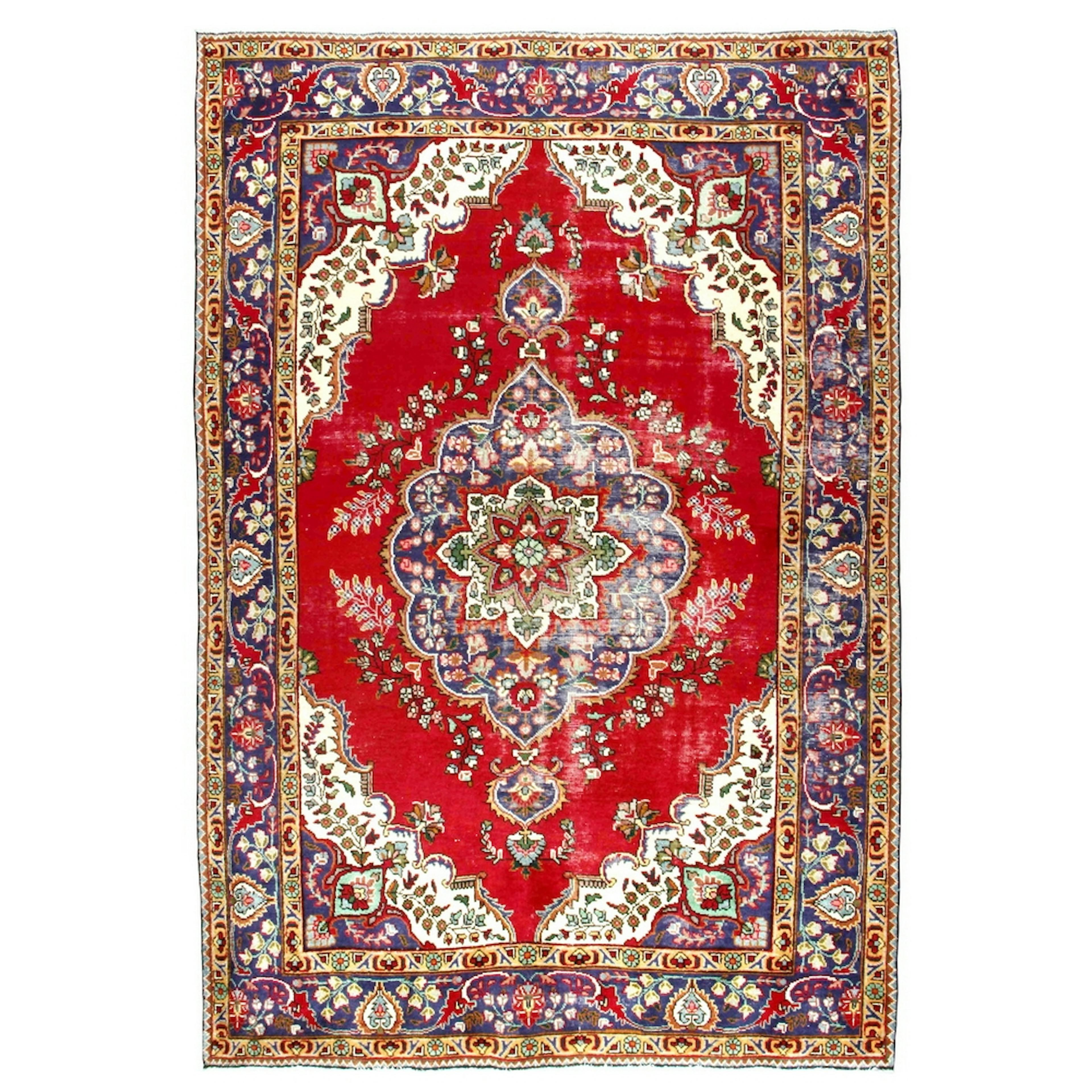 Persisk Matta Arkiio Tabriz Vintage Original 193x294