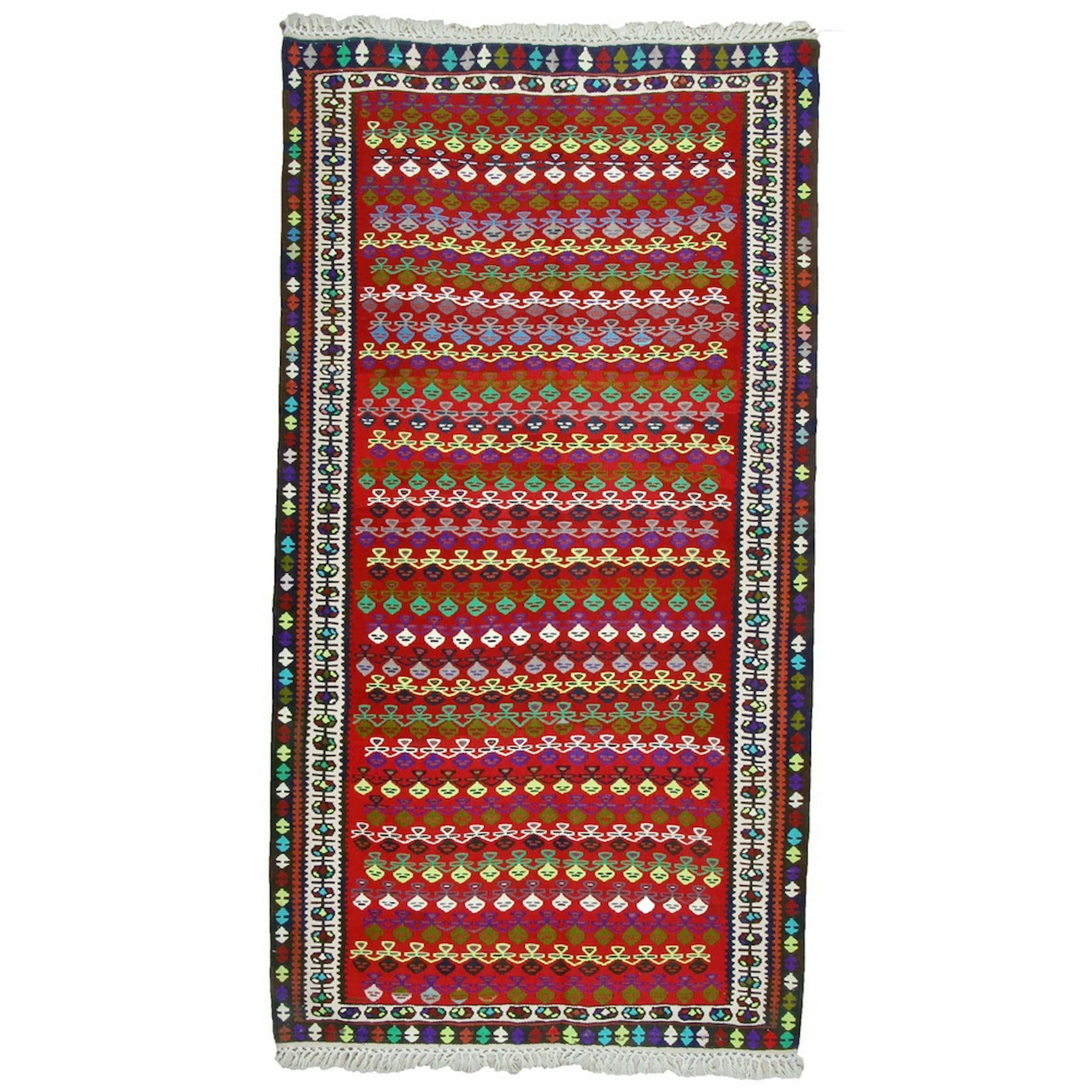 Persisk Matta Arkiio Anbaran Kelim Flerfärgad 105x200