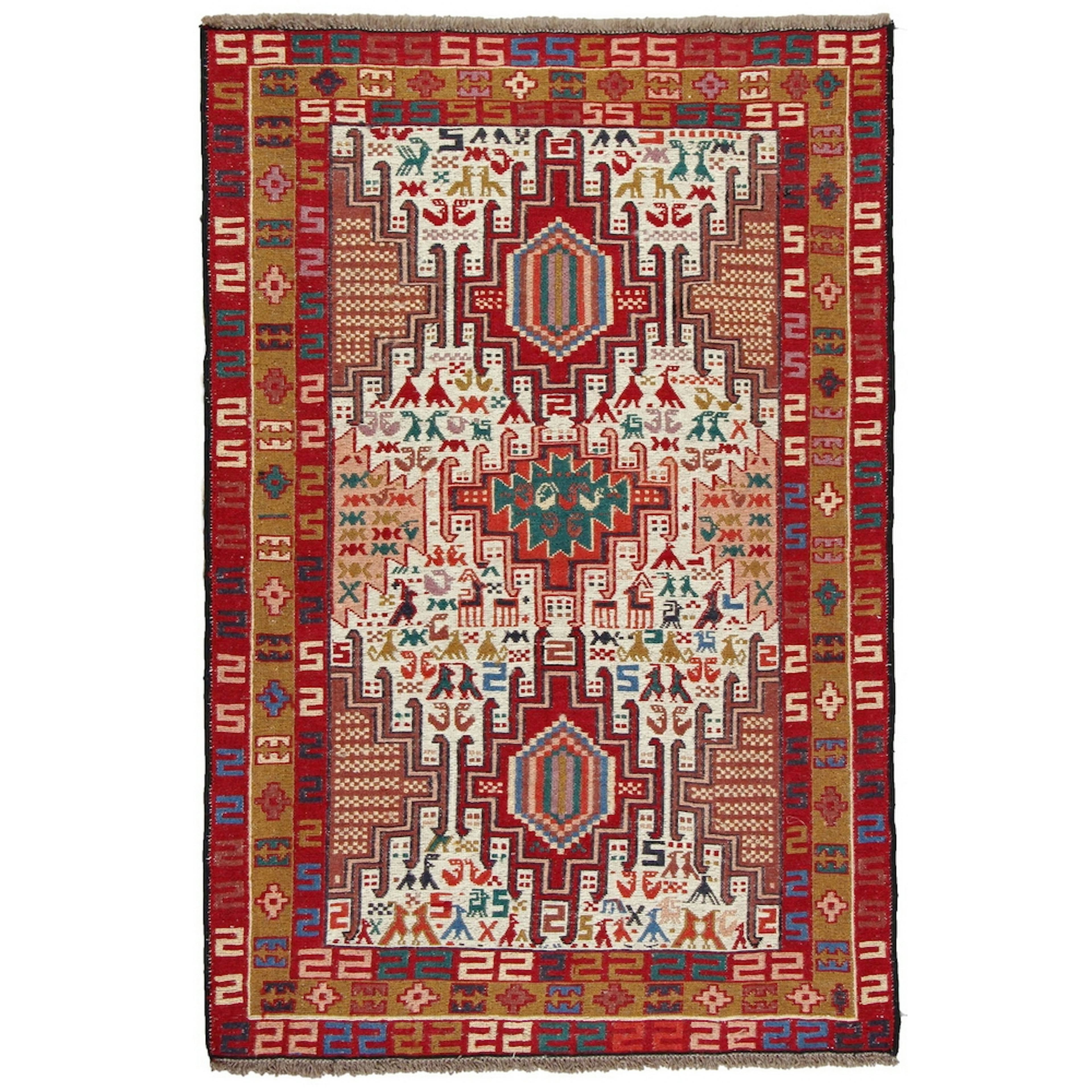 Persisk Matta Arkiio Varni Ardebil Kelim 99x146