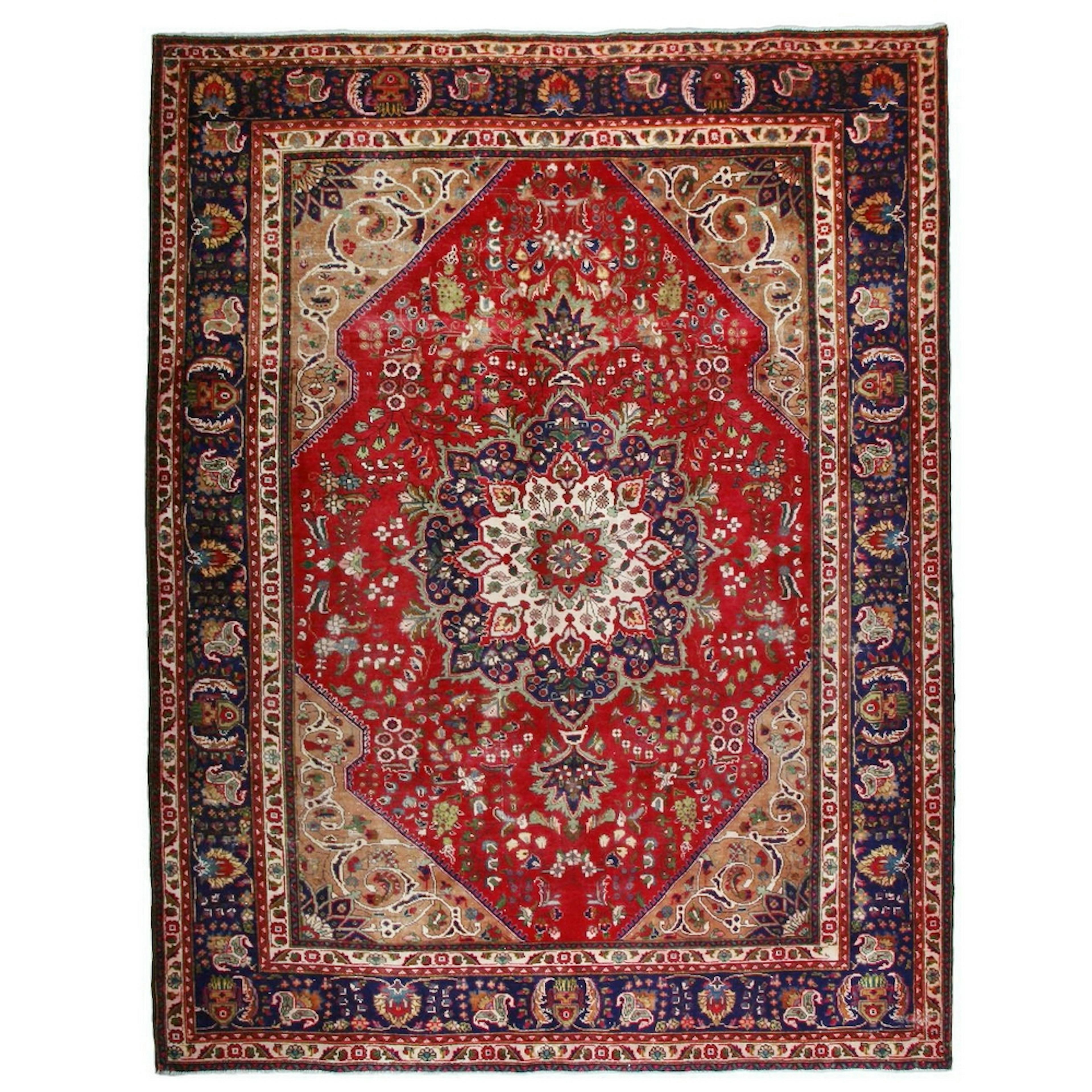 Persisk Matta Arkiio Tabriz Vintage Original 250x336