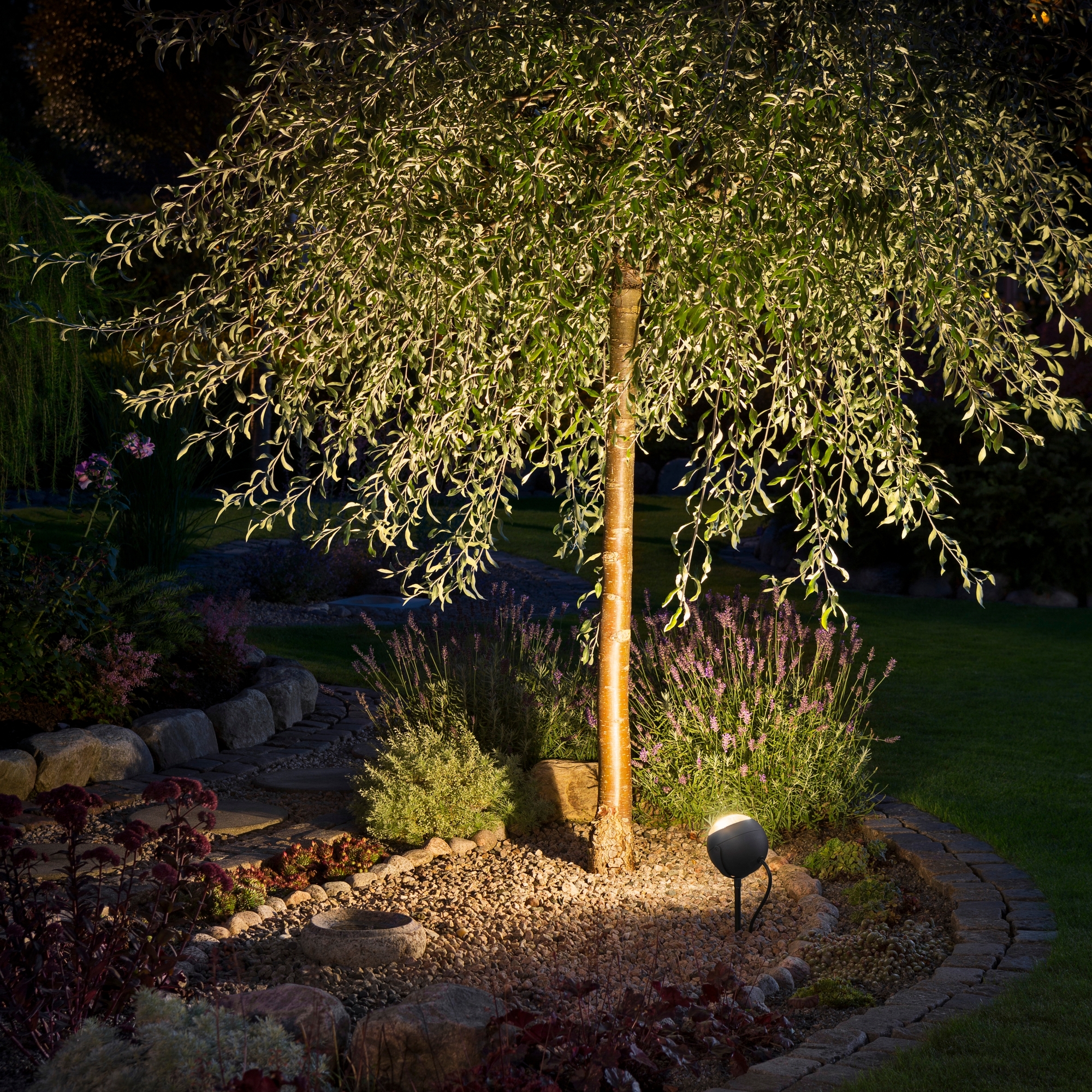 Trädgårdsspot Gnosjö Konstsmide Lecce 230V 4W High Power LED Svart