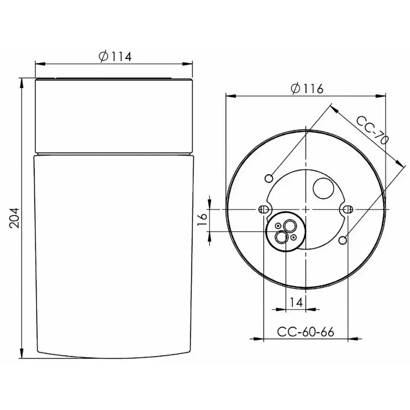Vägg-/Taklampa Ifö Electric Opus 120 M Opal E27