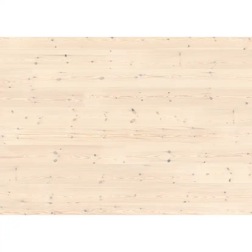 Parkettgolv Berg & Berg Norrlandsfuru XXL Borstad Vit Råmattlack 2.0