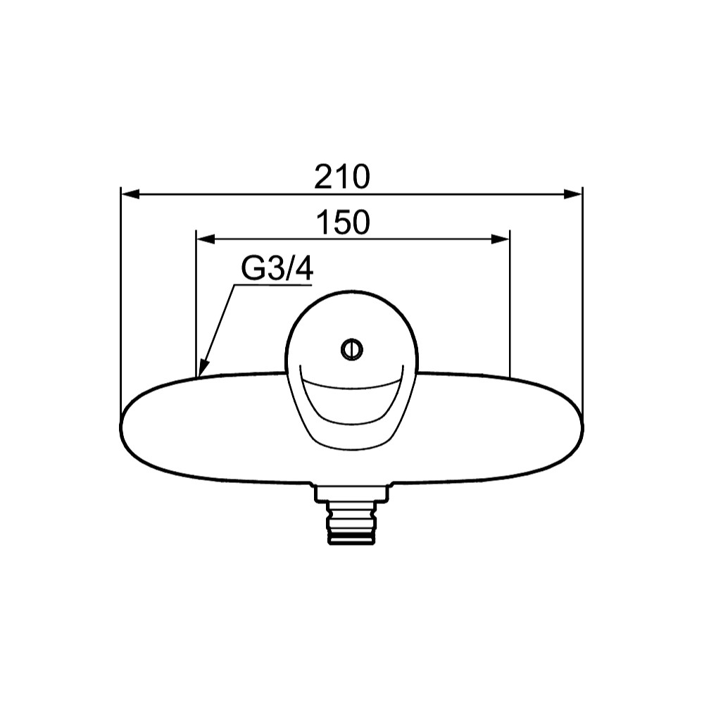 Badkarsblandare FM Mattsson 9000E utan Pip