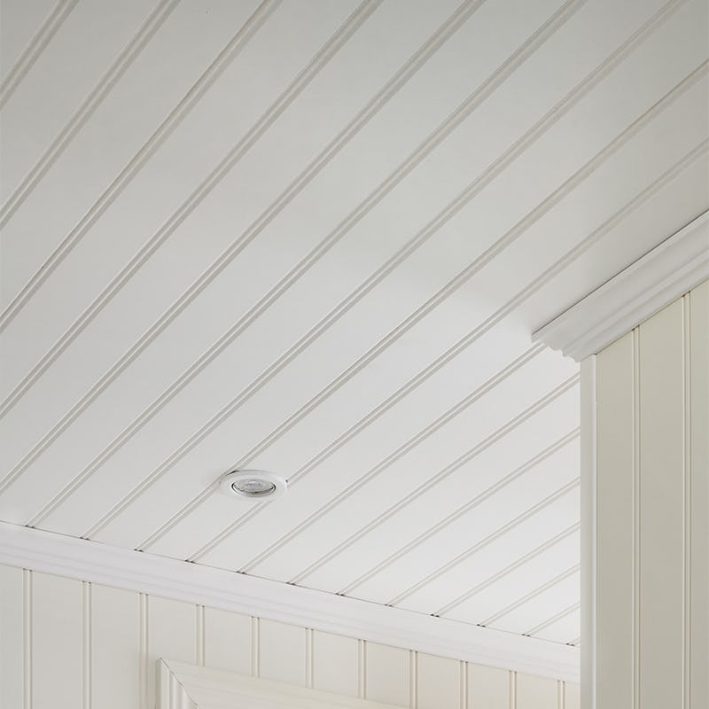 Panelskiva Moelven Regina Tak Pärlspont Dekor Vit S 0500-N 4 st/frp