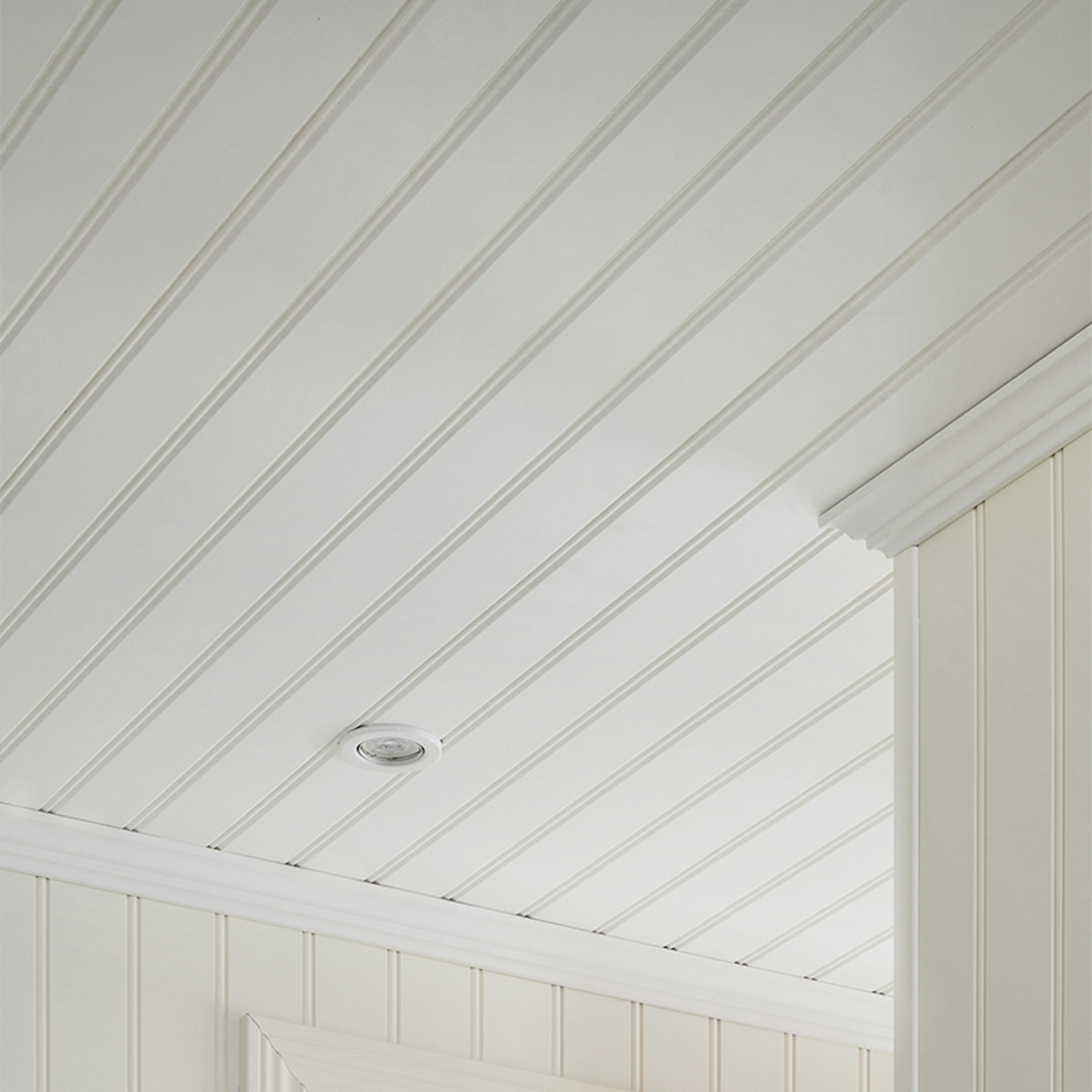 Panelskiva Moelven Regina Tak Pärlspont Dekor Vit S 0500-N 4 st/frp