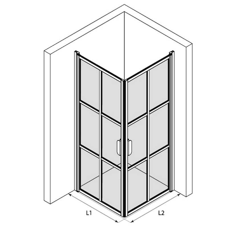 Duschhörn Hietakari Bläk 767 Paris Vändbara Dörrar