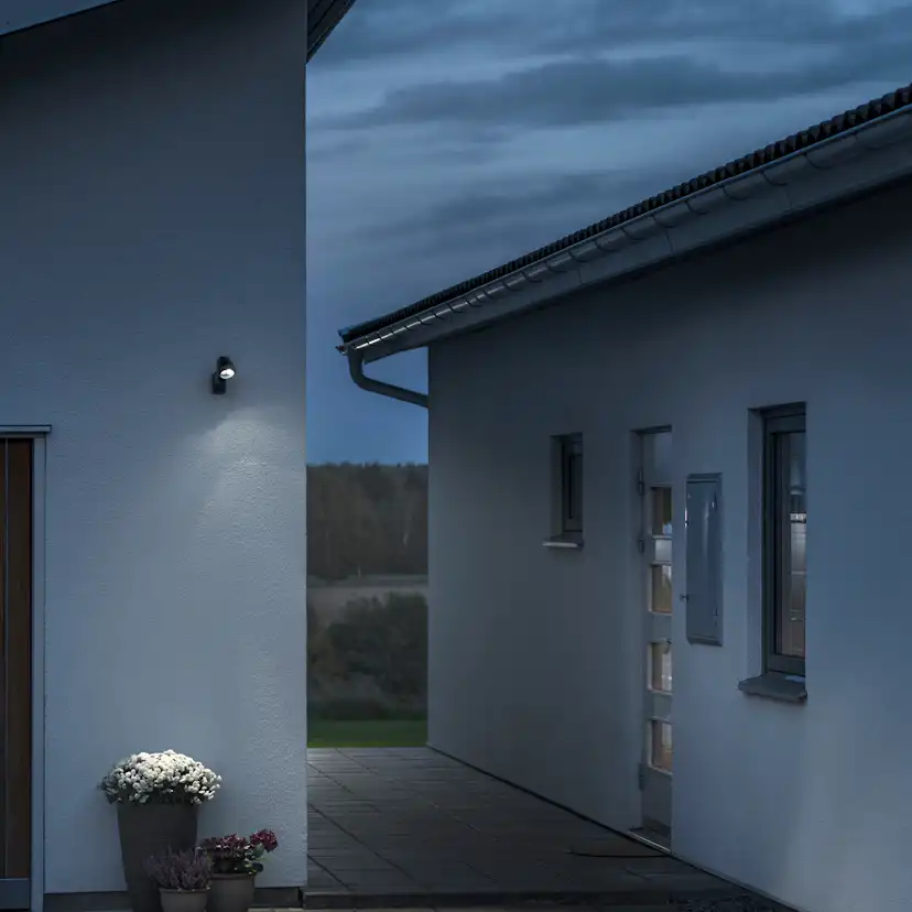 Vägglykta Gnosjö Konstsmide Prato High Power LED 1W Rörelsevakt Batteri