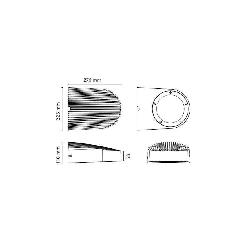 Vägglampa SG ARMATUREN Fevik Asym 3000