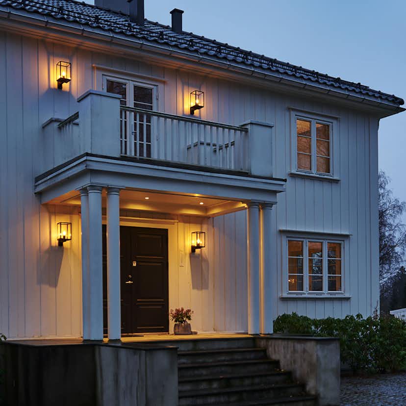 Väggarmatur Norlys Lofoten 1963 för Utebelysning Svart/Opal