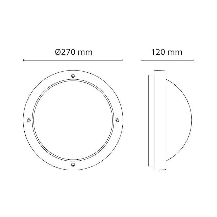 Tak/Vägglampa SG ARMATUREN Primo Vit E27