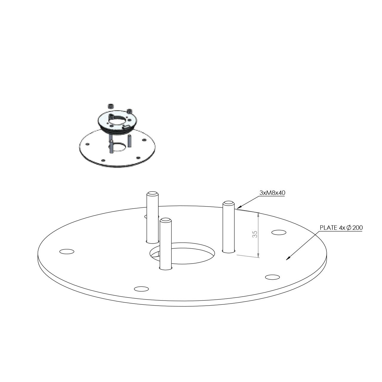 Bryggfäste Norlys Tillbehör till Pollare Utomhusbelysning