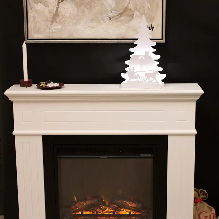 Juldekoration Nordic Winter 3D LED med Slädmotiv