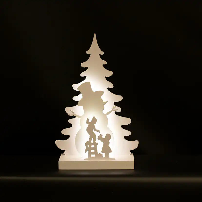 Juldekoration Nordic Winter 3D LED med Snögubbemotiv