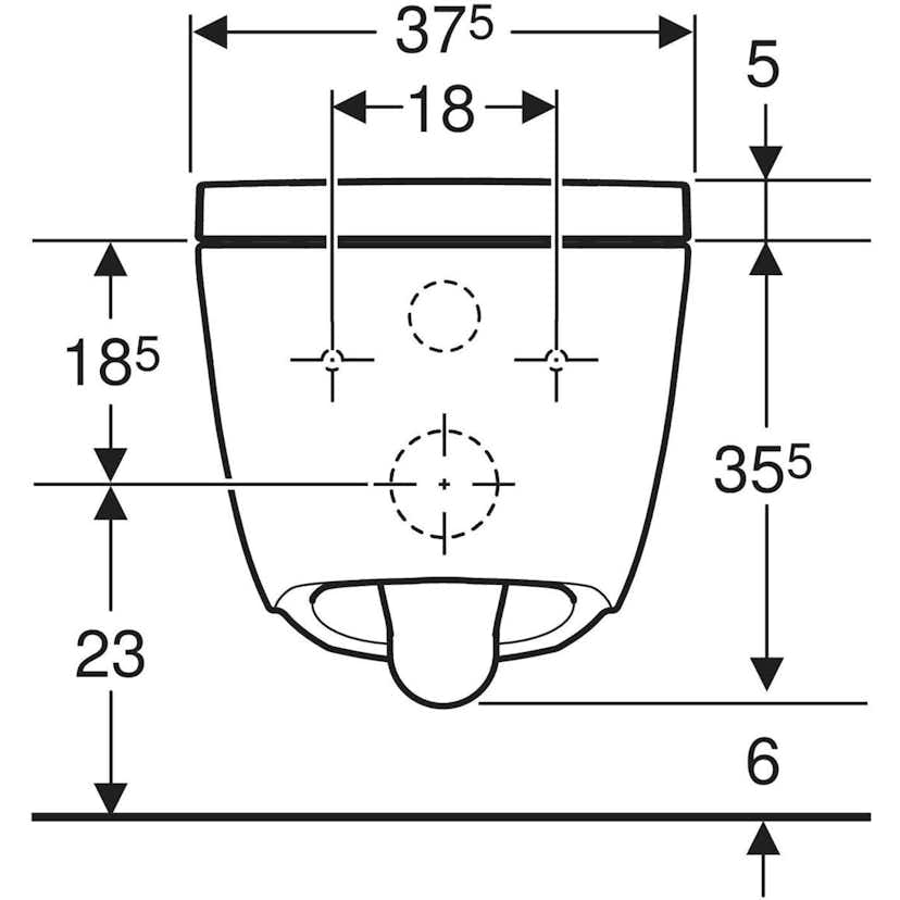 Vägghängd Duschtoalett Geberit Alba