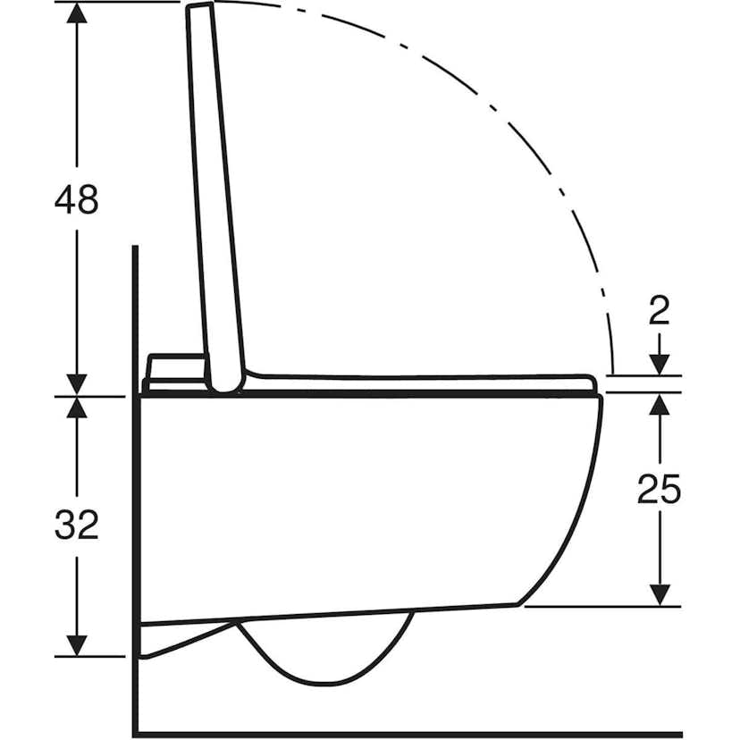Vägghängd Duschtoalett Geberit Alba