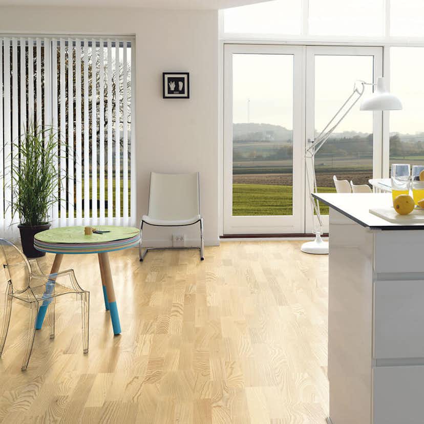 Trägolv Tarkett Pure Ask Natur, Proteco Natura 3-Stavs Parkettgolv