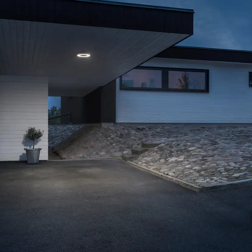 Vägglykta Gnosjö Konstsmide Carrara Rund LED med Fjärrkontroll