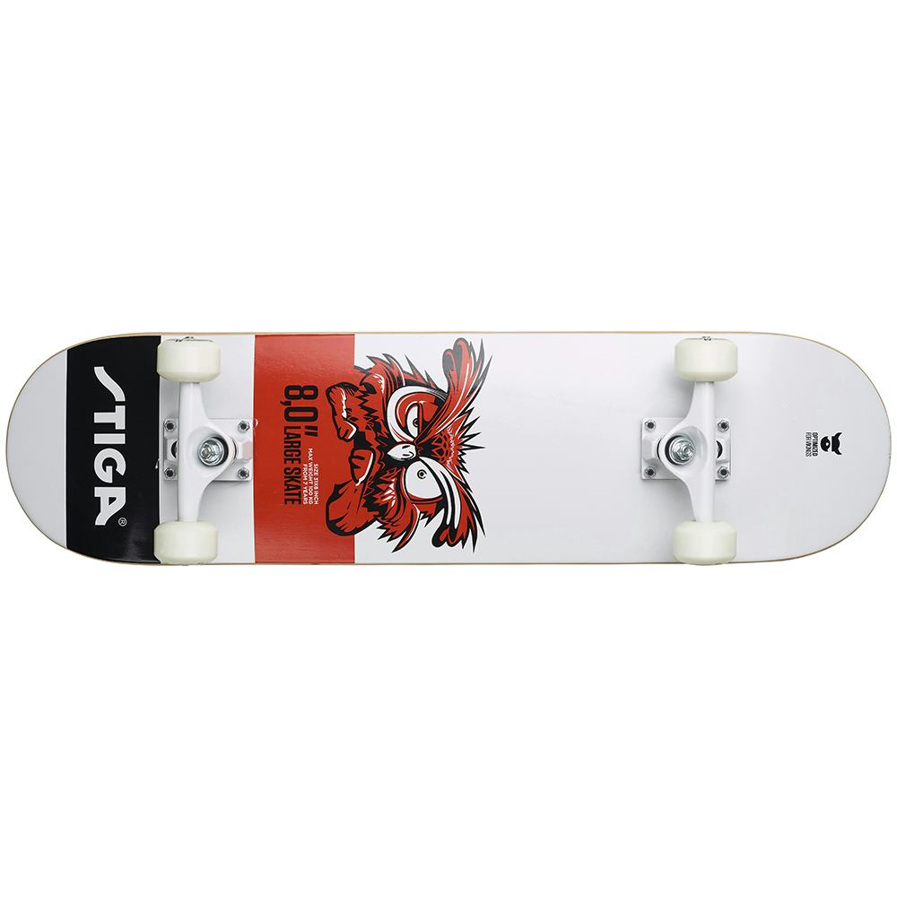 Skateboard STIGA Sports Skateboard Owl 8.0 White