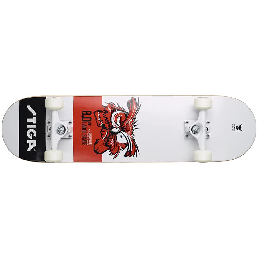 Skateboard STIGA Sports Skateboard Owl 8.0 White