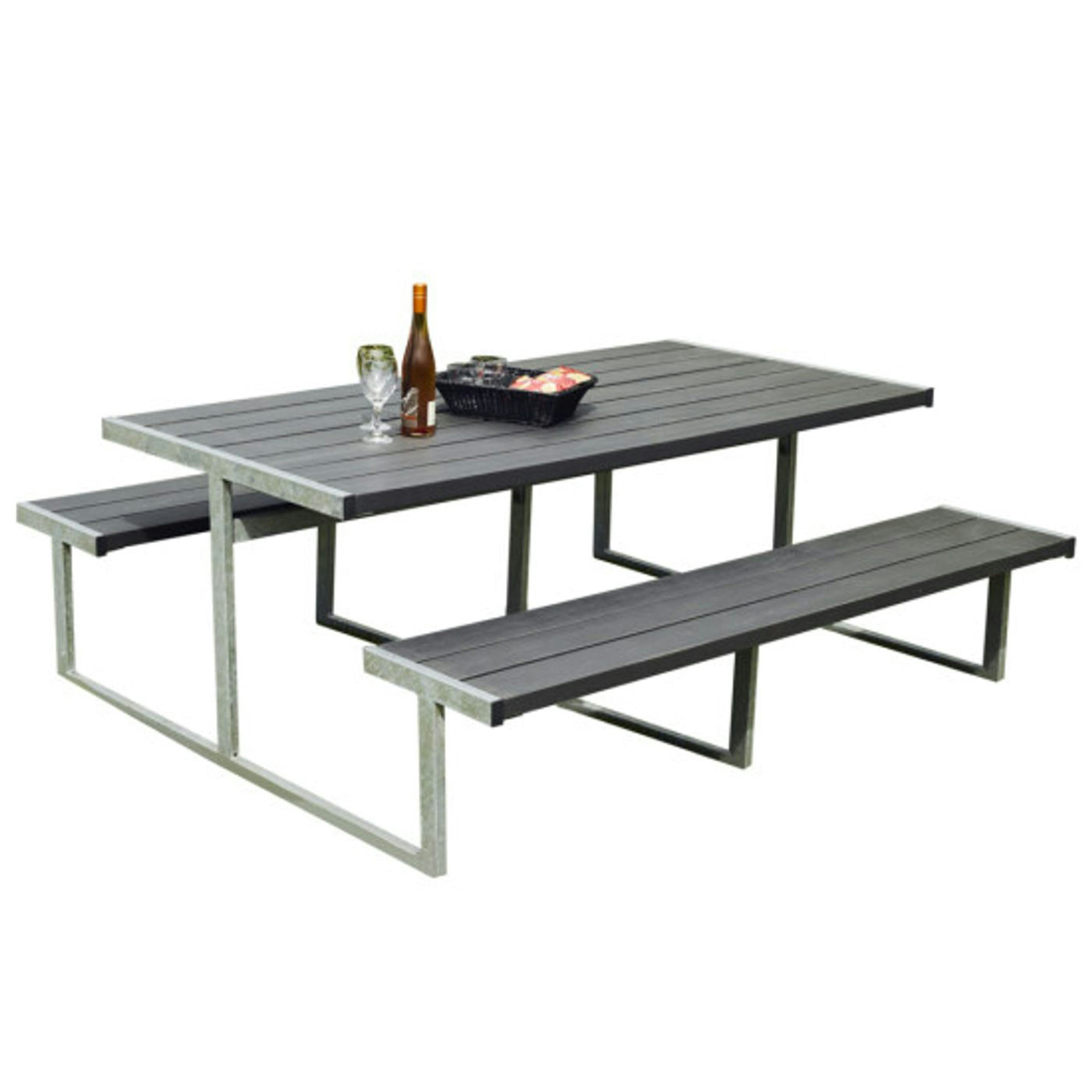 Picknickbord Hortus Nonwood Antracit Galvaniserad Ram Njord