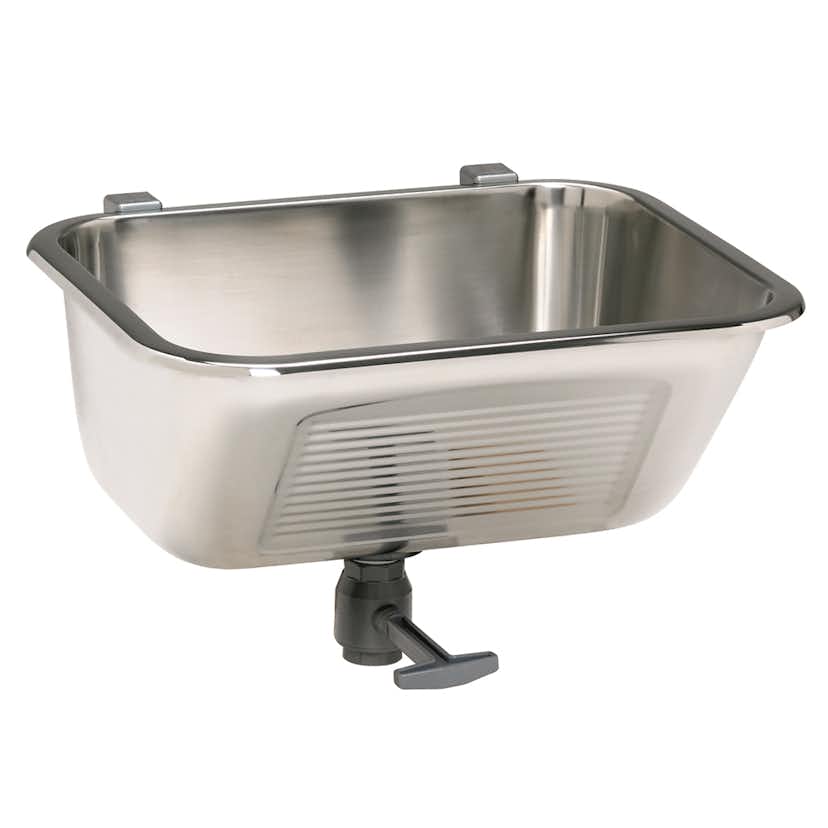 Tvättlåda Nimo TL 60 Väggfäst Rostfri Tvättho för Tvättstuga med Avloppsventil