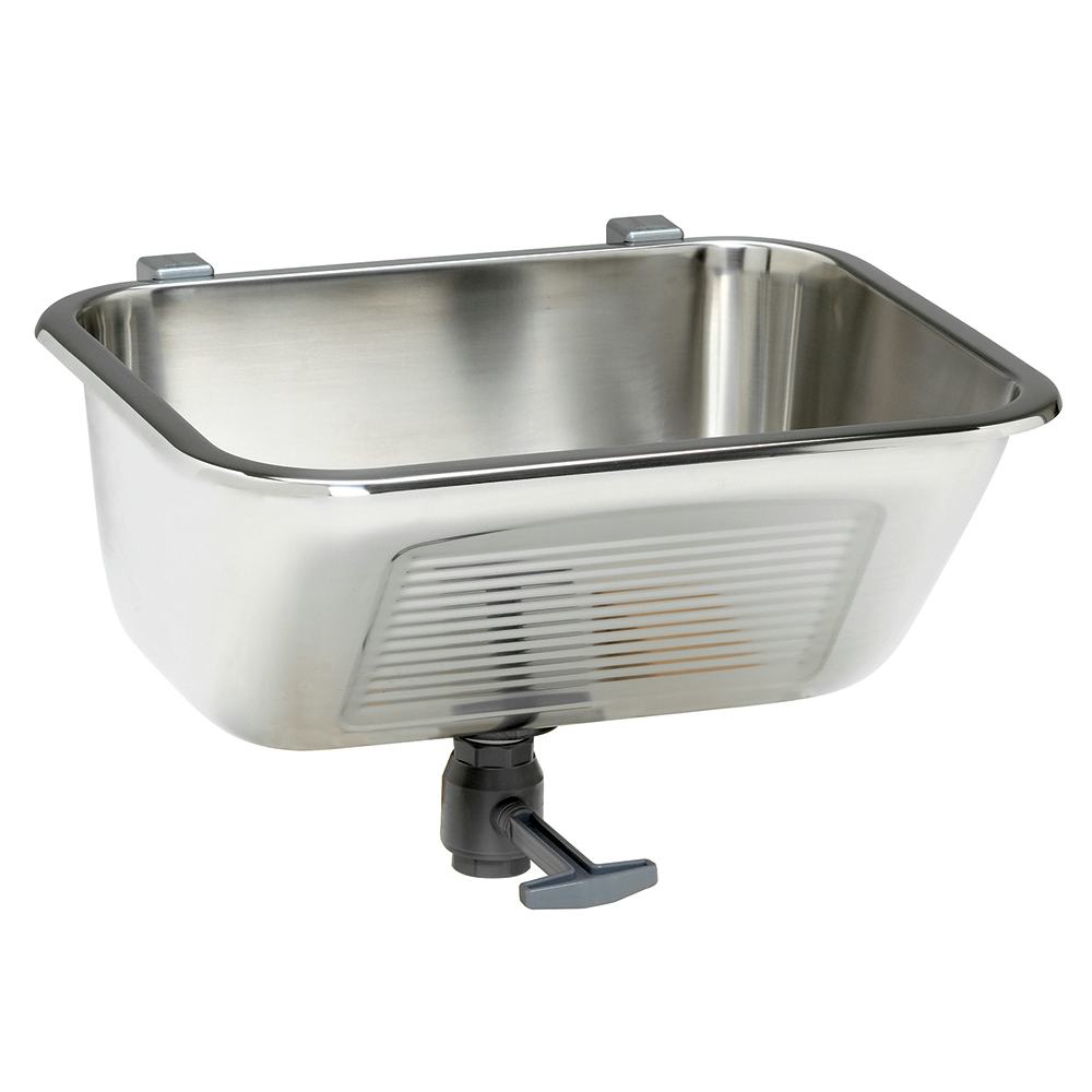 Tvättlåda Nimo TL40 Väggfäst Rostfri Tvättho för Tvättstuga med Avloppsventil