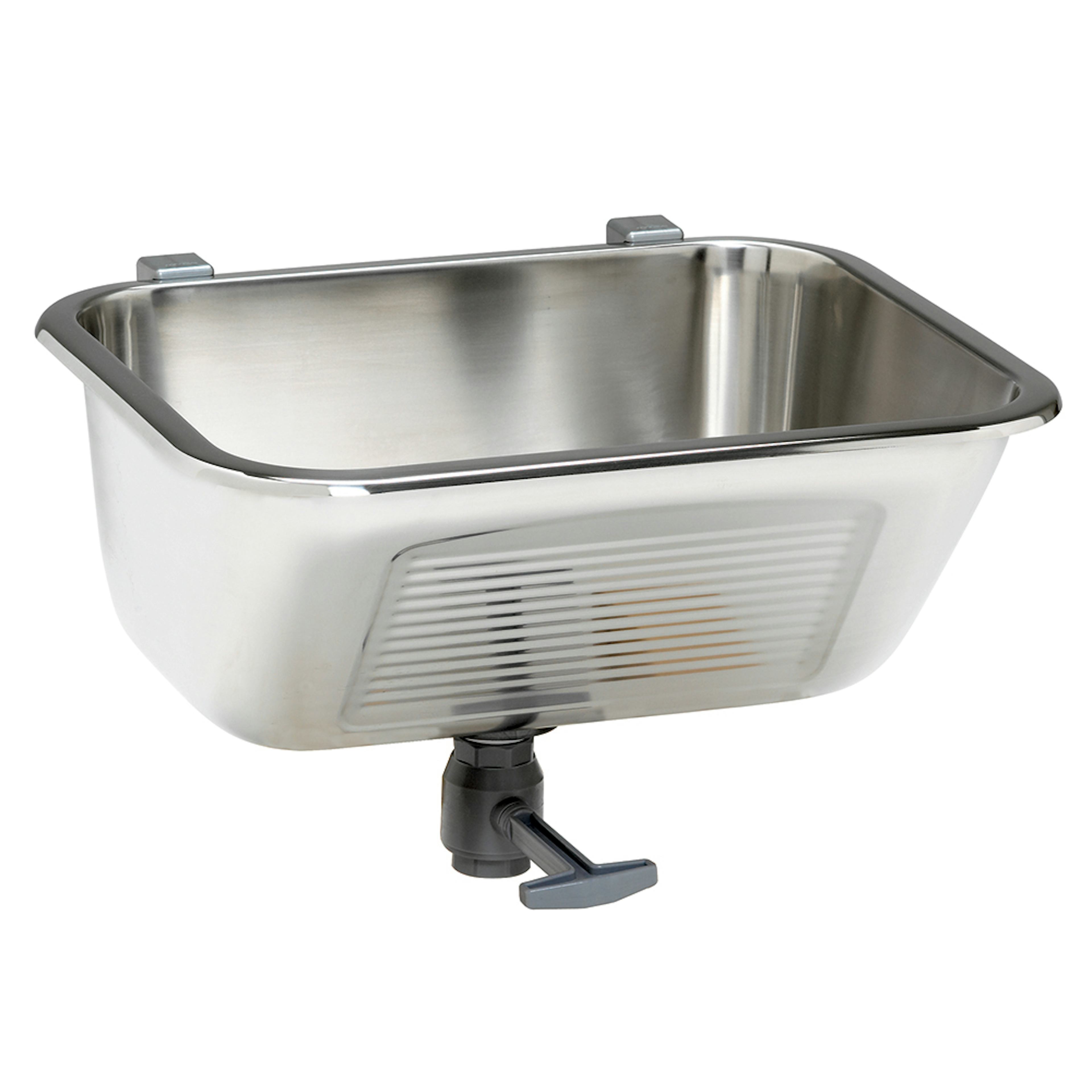 Tvättlåda Nimo TL40 Väggfäst Rostfri Tvättho för Tvättstuga med Avloppsventil