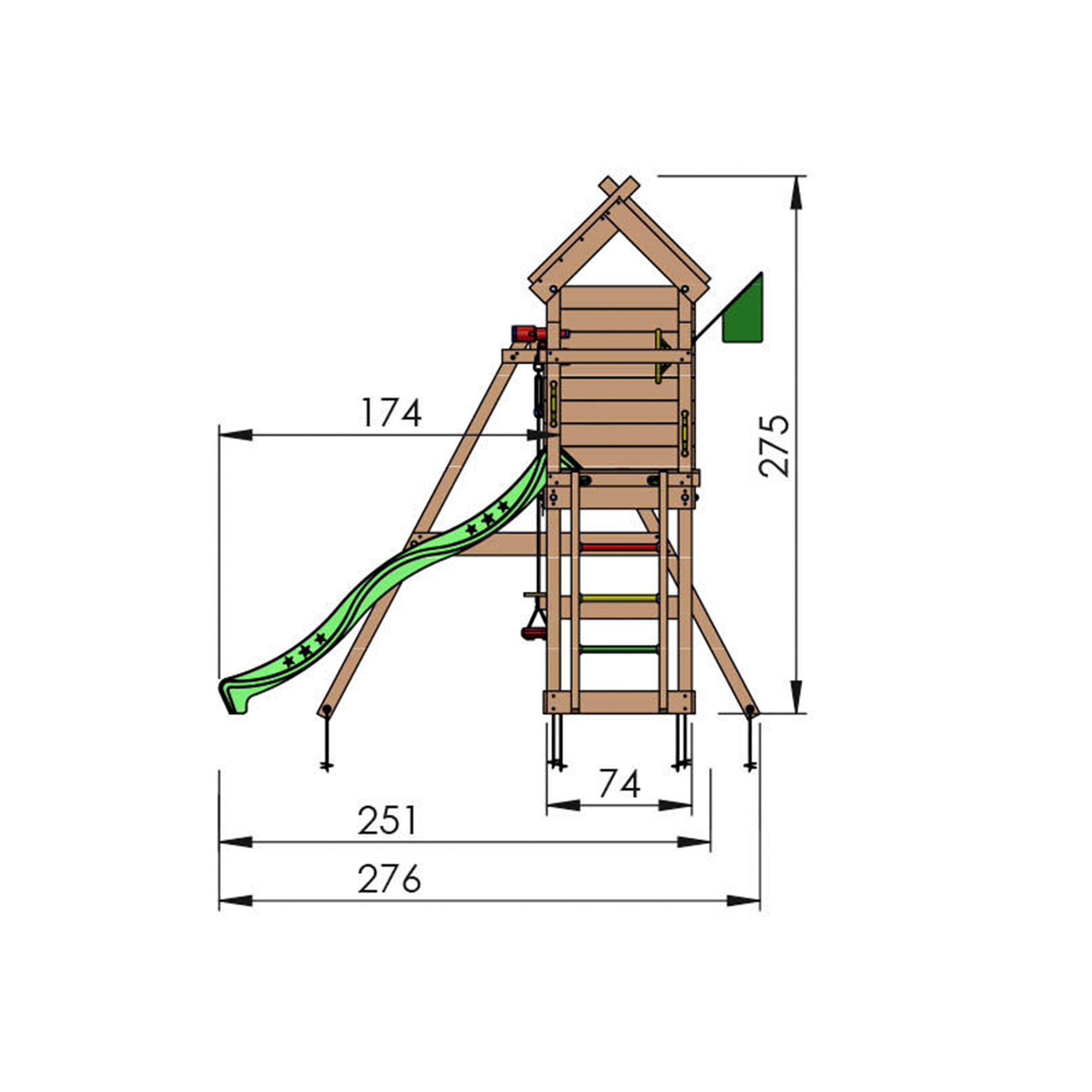 Lektorn Jungle Gym Resort Gungmodul & Rutschkana