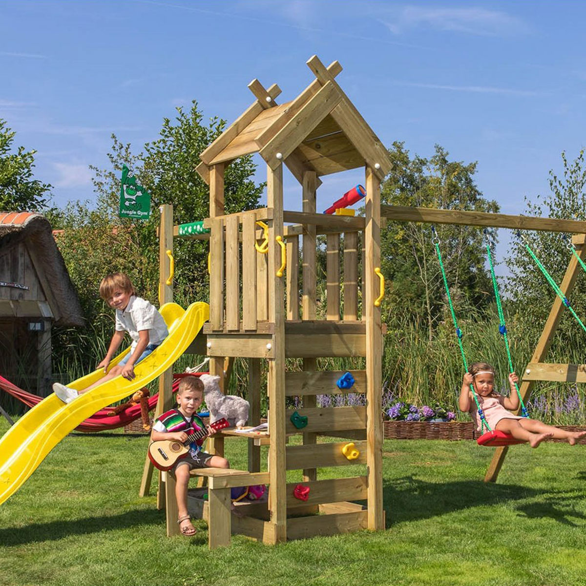 Lektorn Jungle Gym Teepee Gungmodul & Rutschkana