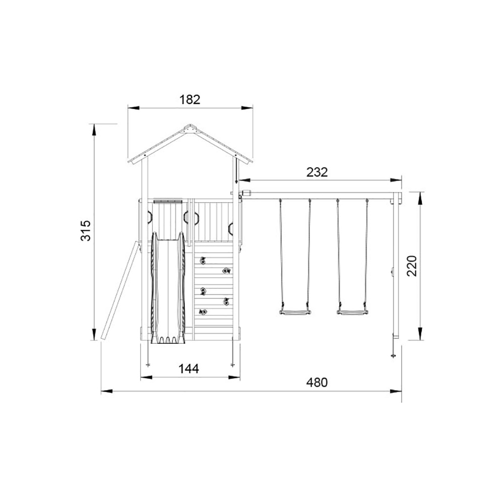 Lektorn Jungle Gym Sierra Gungmodul & Rutschkana