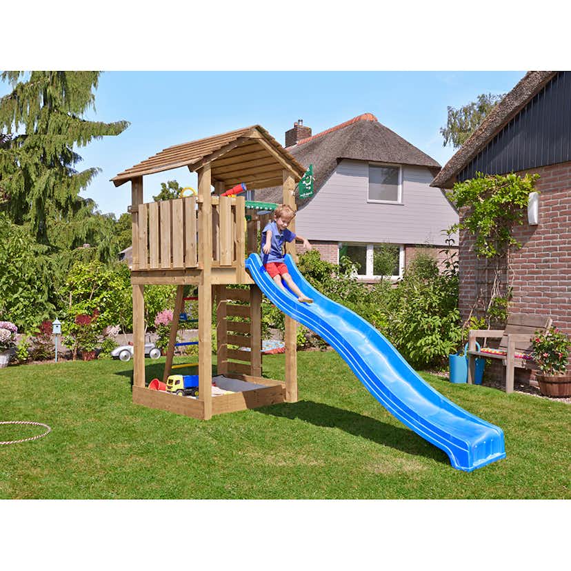 Lektorn Jungle Gym Cottage 2.1 Blå Rutschkana & Sand
