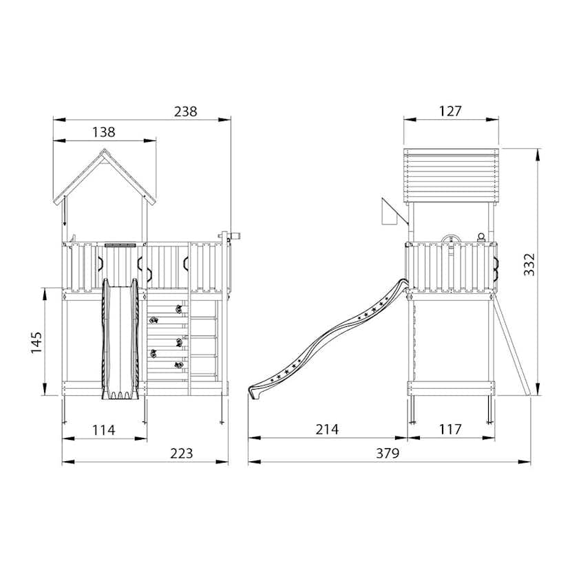 Lektorn Jungle Gym Mansion 2.1 Blå Rutschkana & Sand