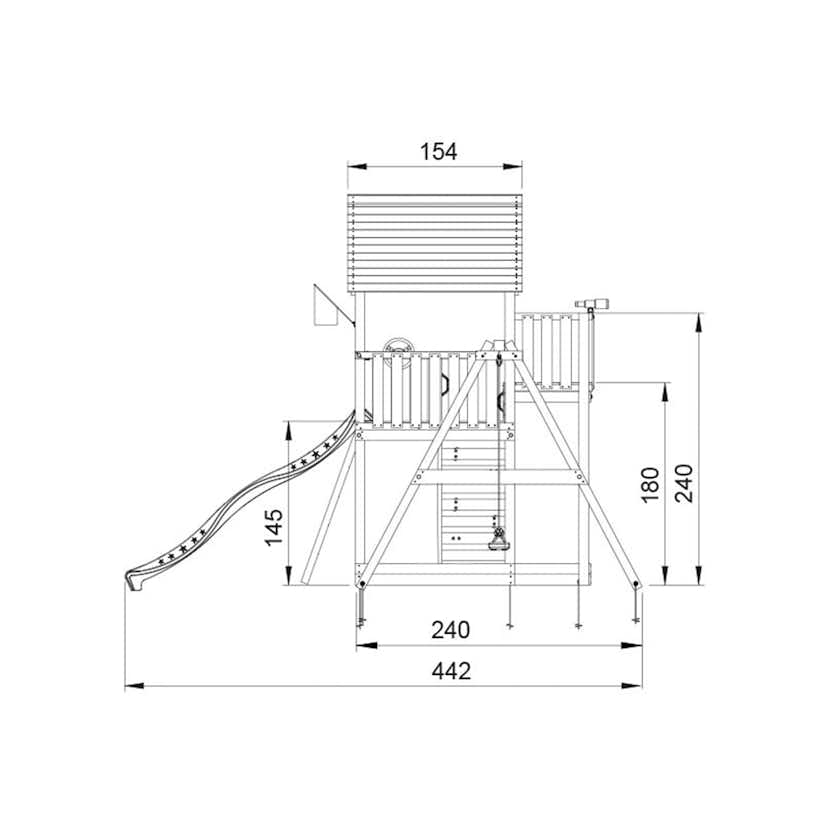 Lektorn Jungle Gym Palace 2.1 Climb Modul 220 Blå Rutschkana & Sand