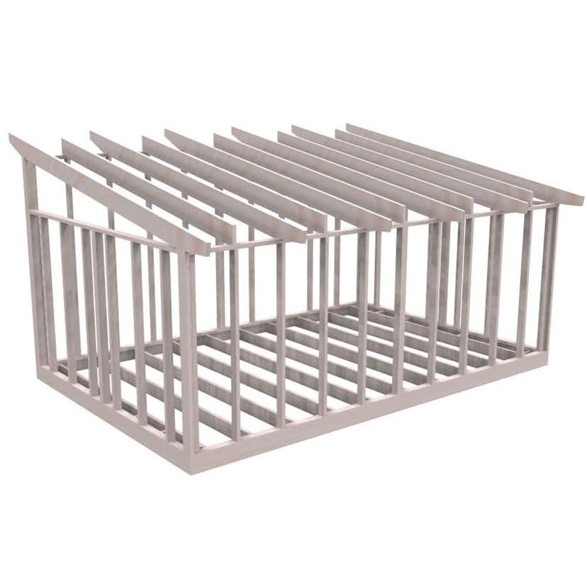 Attefallsstomme Byggstommar 10 grader 6000x3940 mm Lösvirke