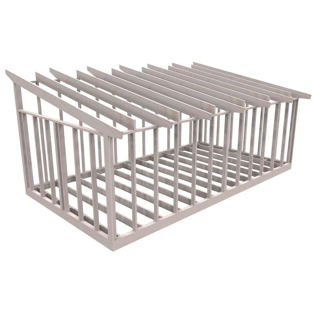 Attefallsstomme Byggstommar 10 grader 7200x3940 mm Lösvirke