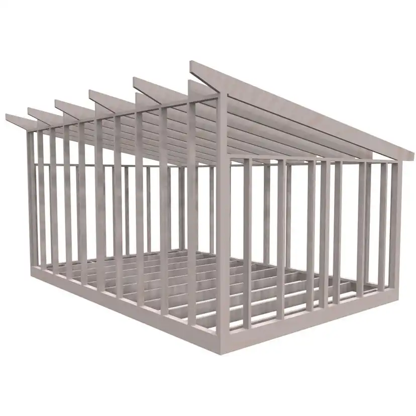 Attefallsstomme Byggstommar 10 grader 6000x3940 mm Vägghöjd: 2150-2800 mm Färdiga Sektioner