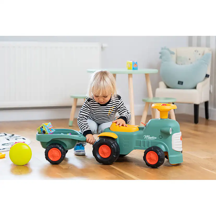 Traktor Falk Maurice Med Ratt, Tuta & Släp