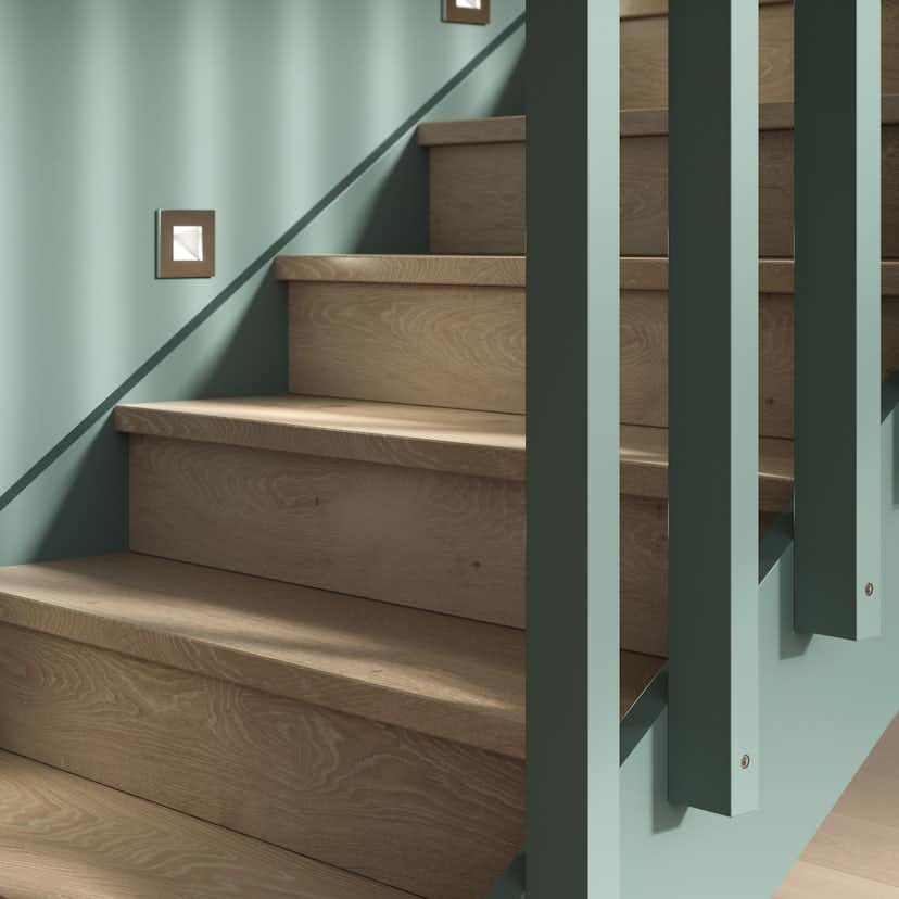 Trapprenovering Lundbergs Premium Nordic White Ek Dubbelsteg