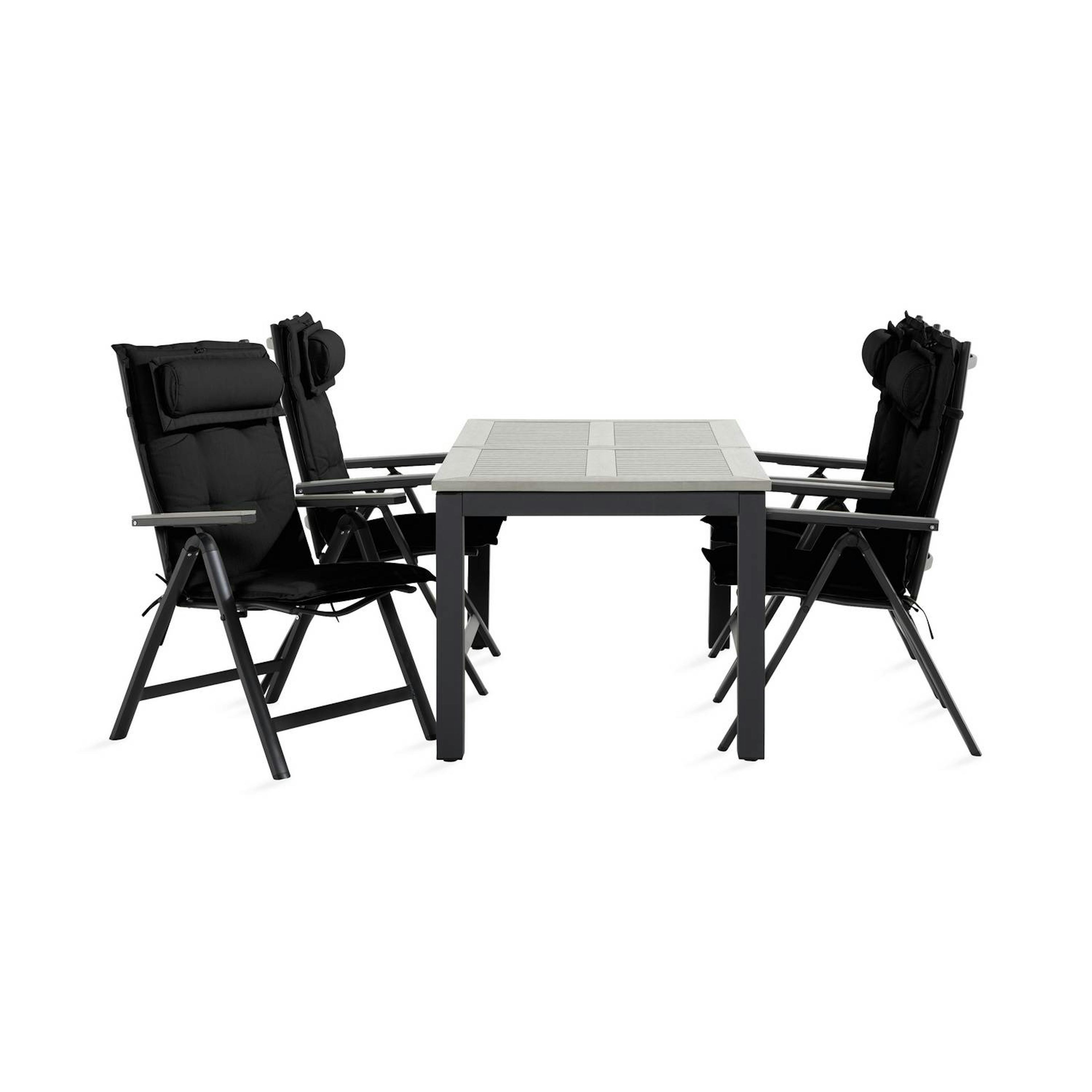 Matgrupp Comfort Garden Monaco Matgrupp Utomhus 90x152-210 med 4 Monaco Light Stol m Dyna ink Nackkudde