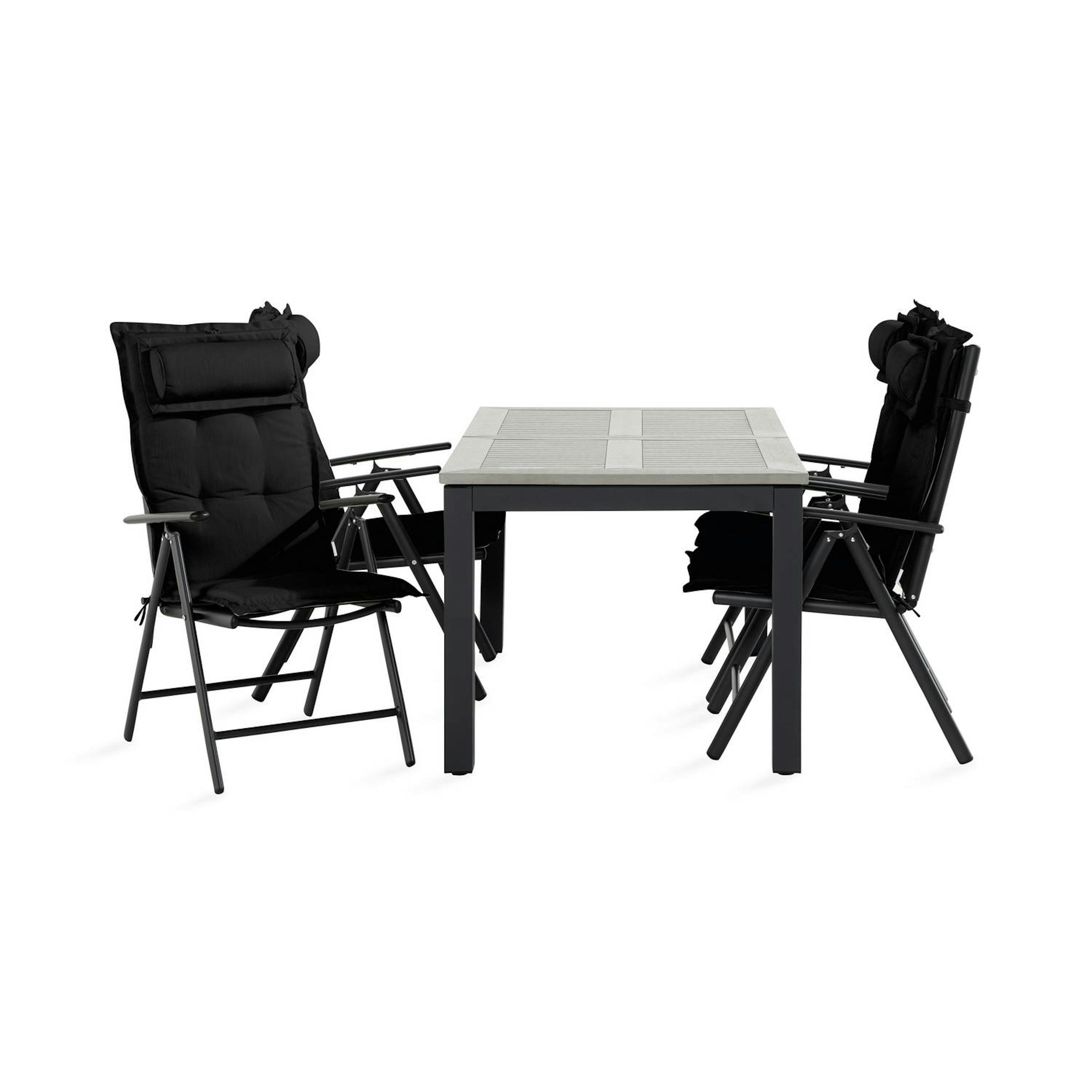 Matgrupp Comfort Garden Monaco Matgrupp Utomhus 90x152-210 med 4 Maggie Positionsstol m Dyna ink Nackkudde