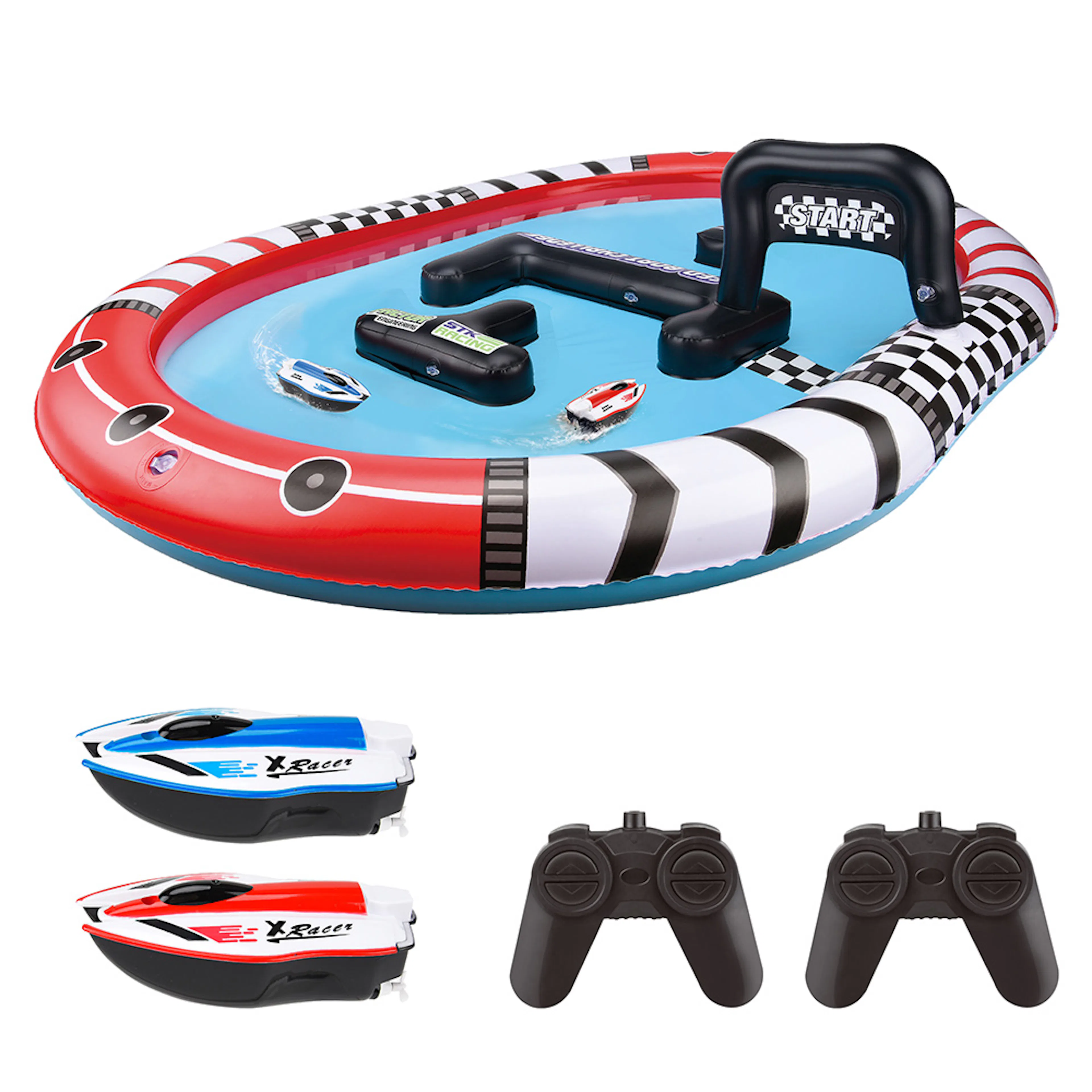 Badleksak Gear4Play Poolrace Mega Dunder med 2 st Radiostyrda båtar