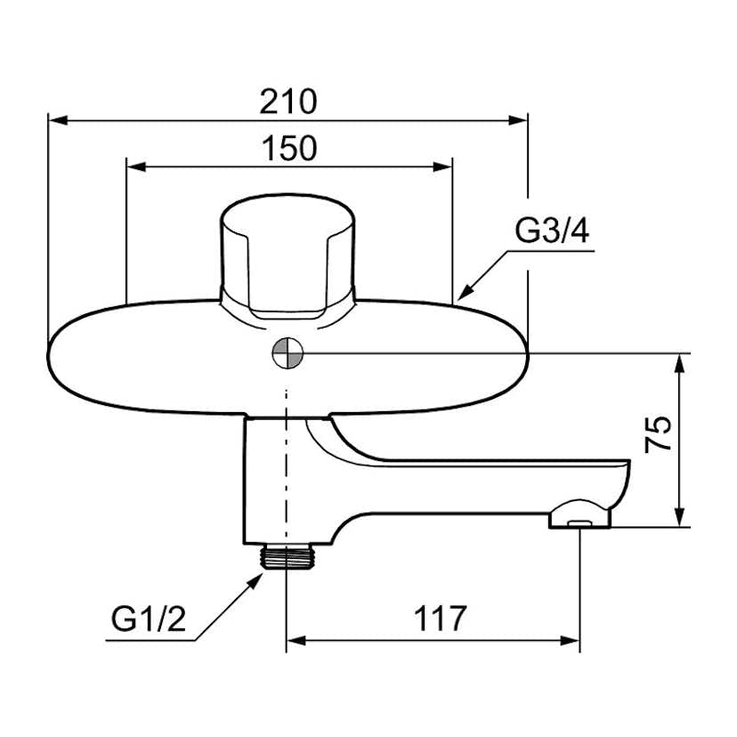 Badkarsblandare Mora Cera W5