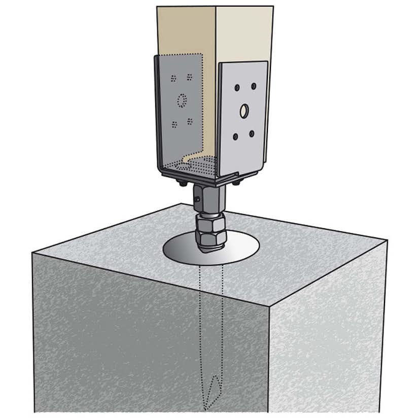 Stolphållare FAST CSUA 0-150x70 CE